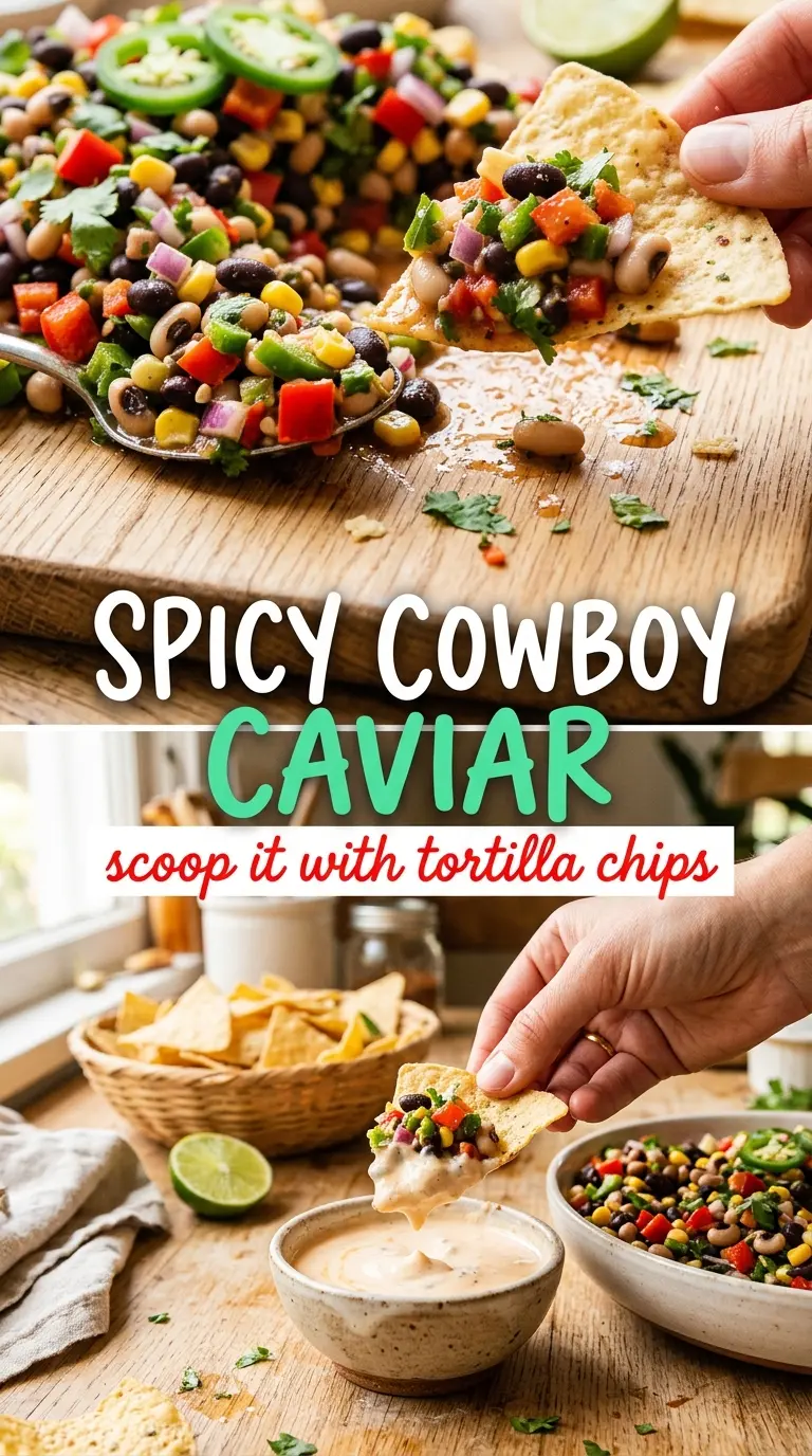 Spicy Cowboy Caviar bright, zesty, crunchy