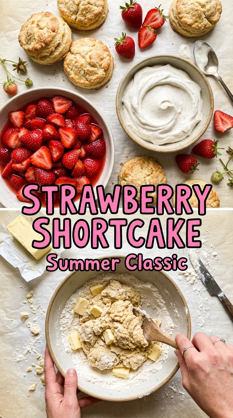 Strawberry Shortcake buttery biscuits juicy berries fluffy cream