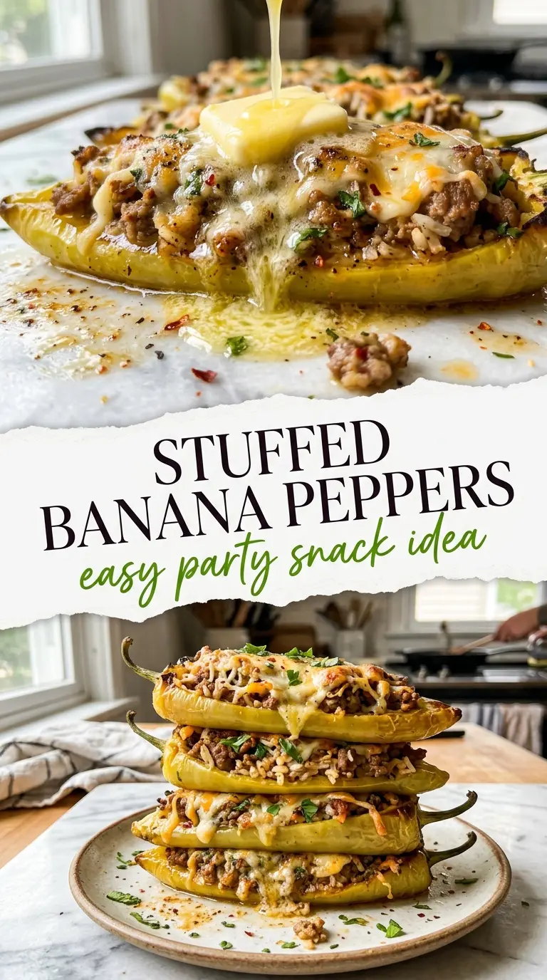 Stuffed Banana Peppers smoky cheesy savory