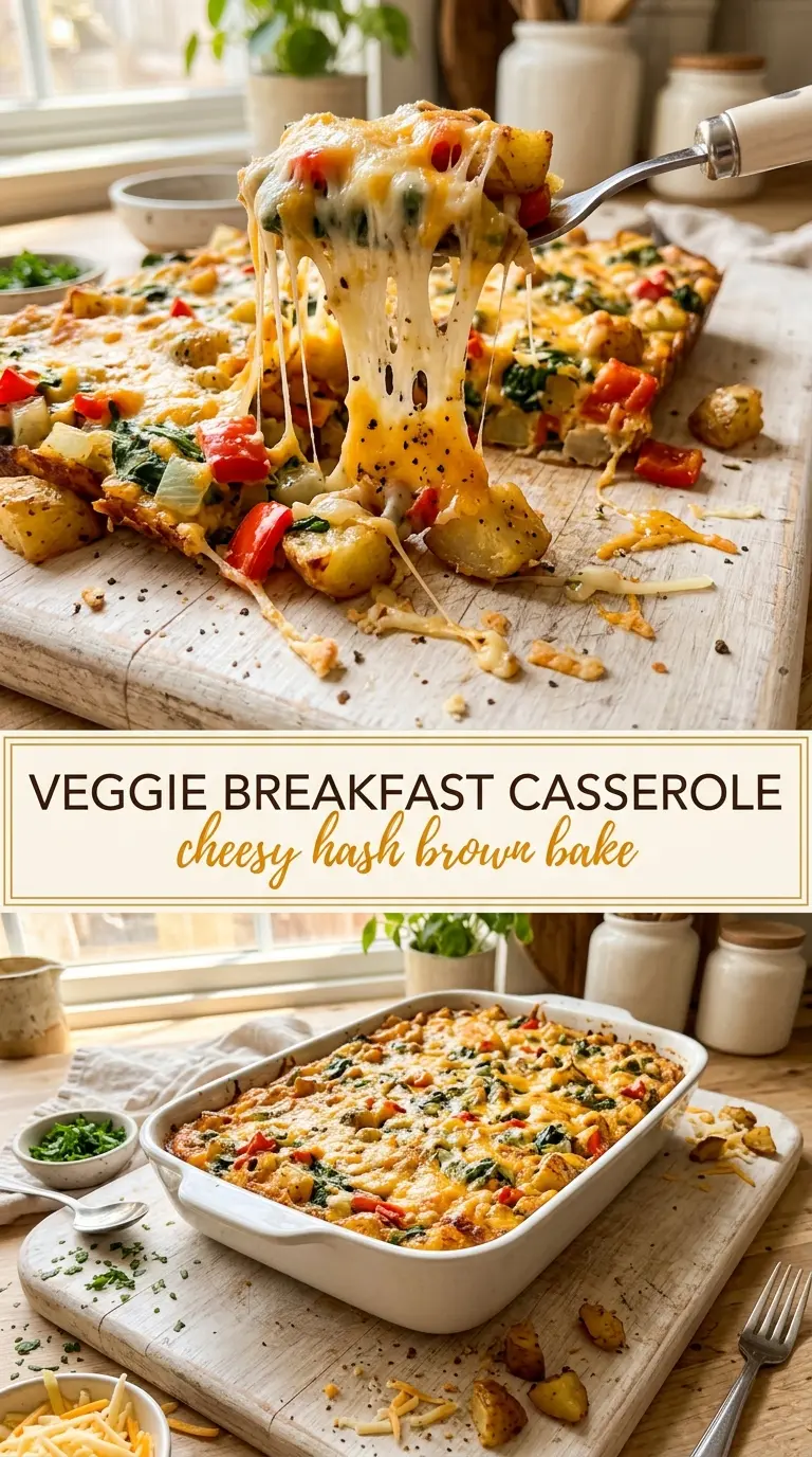 Veggie Breakfast Casserole fluffy savory colorful