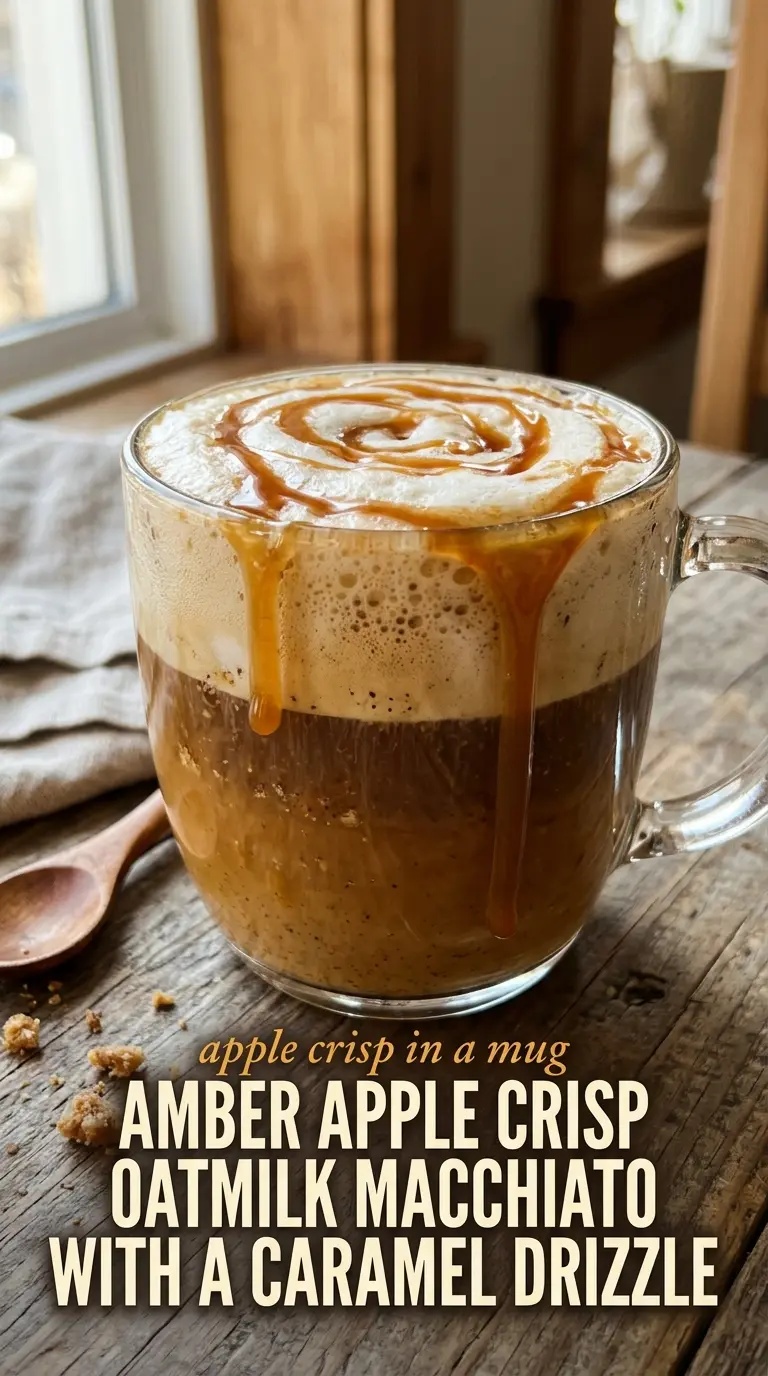 Apple Crisp Oatmilk Macchiato creamy spiced caramel