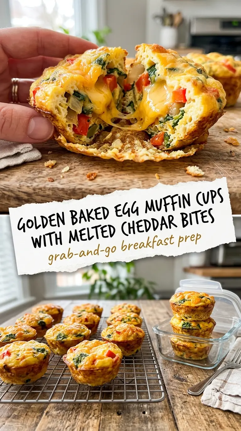 Baked Egg Muffin Cups fluffy cheesy vegetable-packed