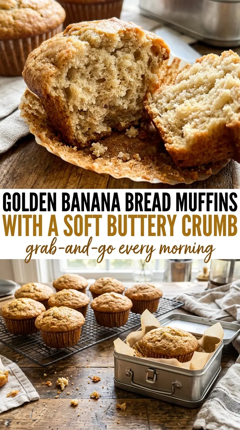 Banana Bread Muffins soft golden crumb