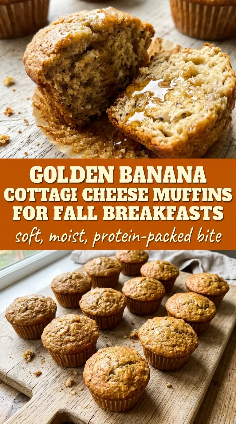 Banana Cottage Cheese Muffins soft moist protein-packed