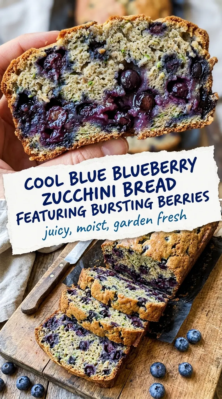 Blueberry zucchini bread moist tender loaf