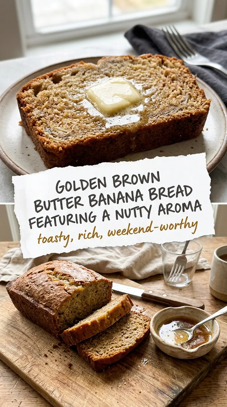 Brown Butter Banana Bread nutty golden moist