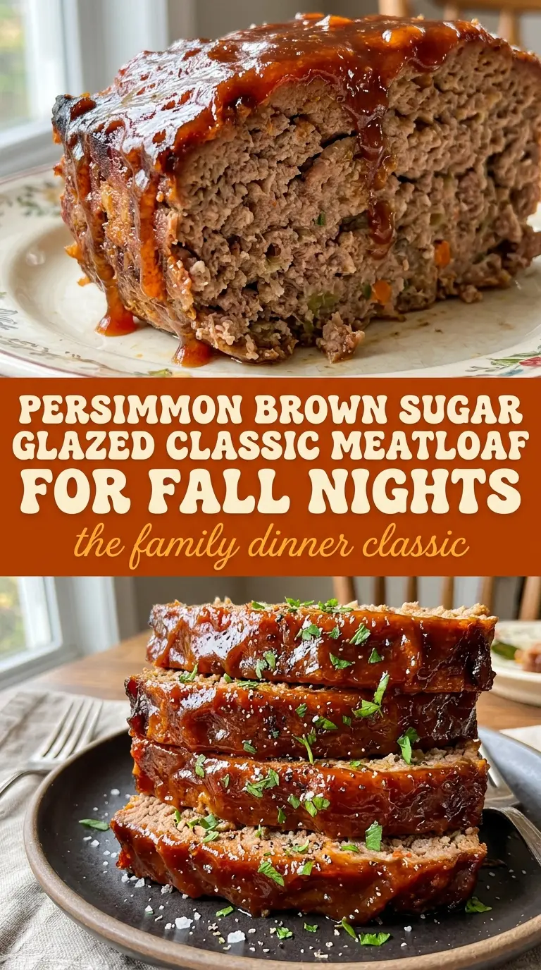 Brown Sugar Glazed Classic Meatloaf tender sticky