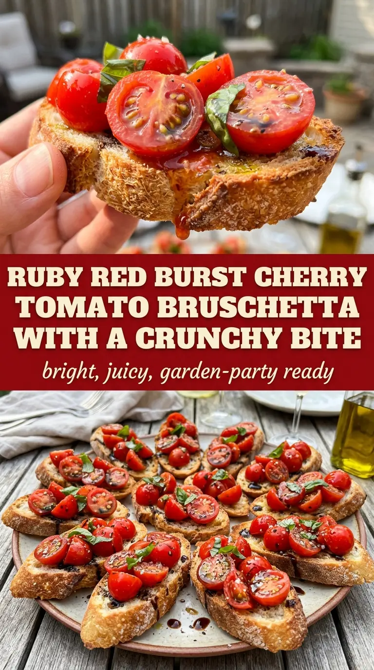 Burst Cherry Tomato Bruschetta juicy basil toasted