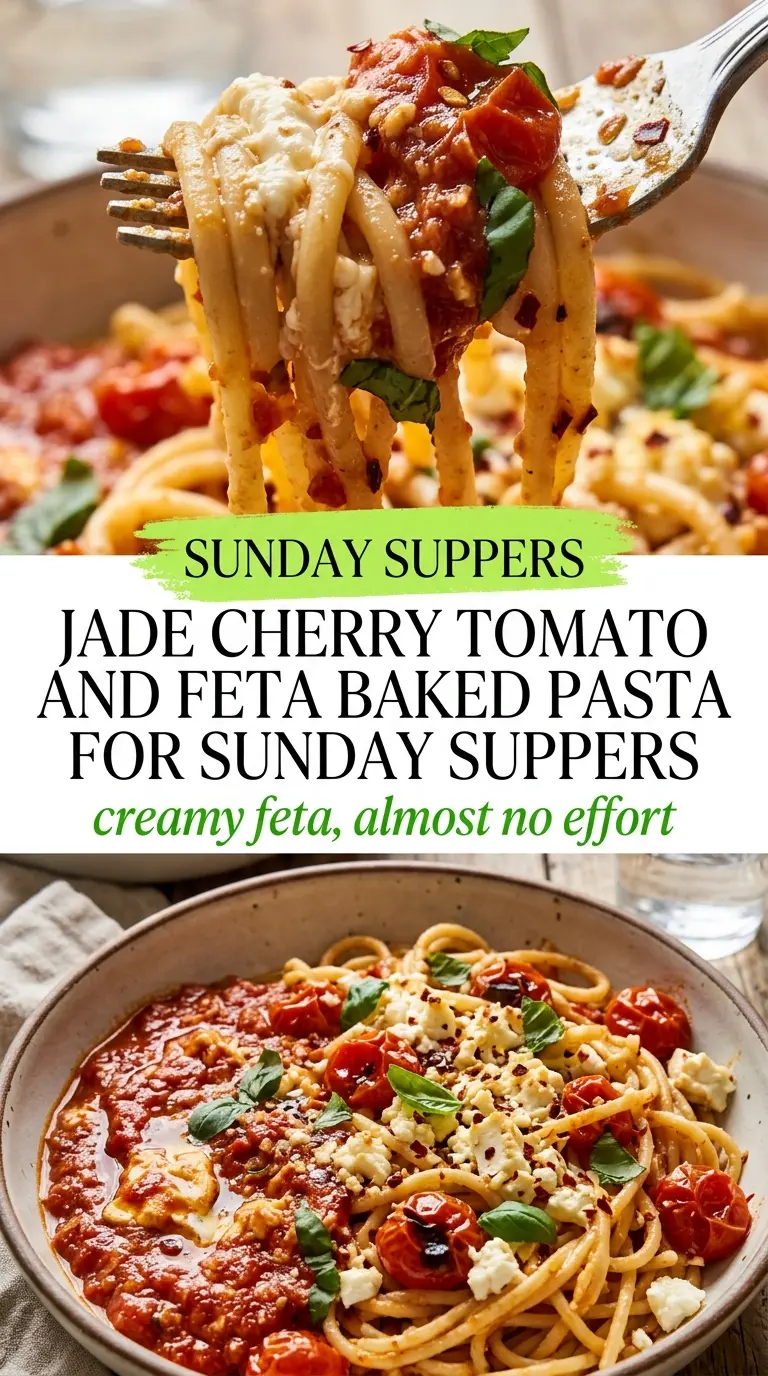 Cherry Tomato and Feta Baked Pasta creamy bubbling