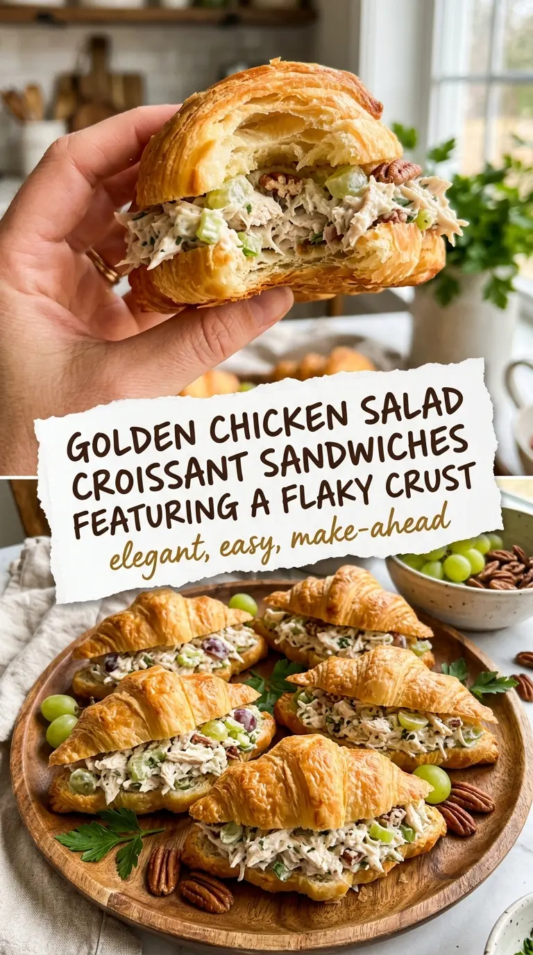 chicken salad croissant sandwich flaky creamy