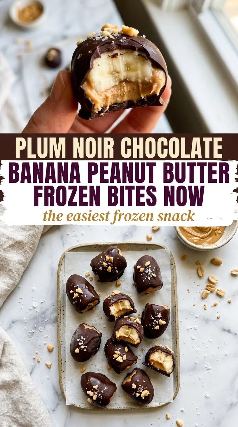 Chocolate Banana Peanut Butter Frozen Bites creamy chocolatey frozen