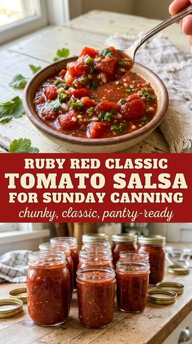 Classic Homemade Tomato Salsa for Canning chunky tangy