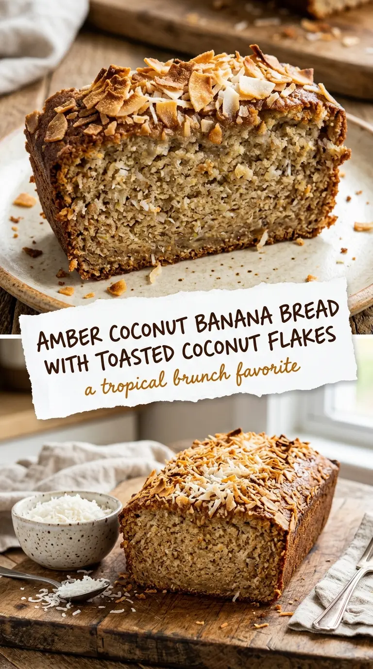 Coconut Banana Bread coconut-topped, tender, tropical