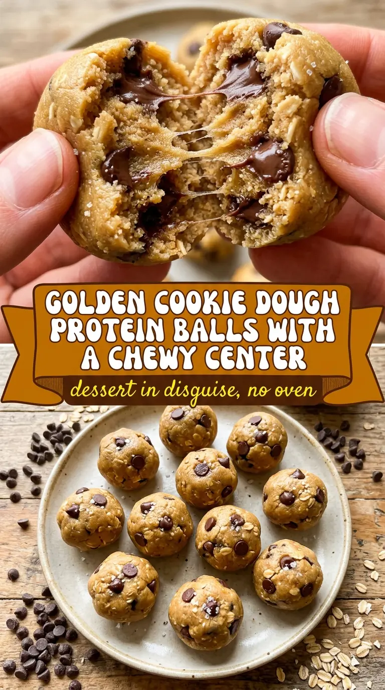 Cookie Dough Protein Balls soft chewy chocolate-chip