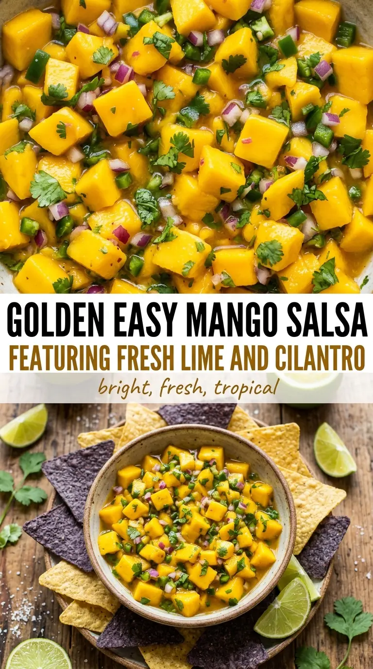 Easy Mango Salsa bright chunky