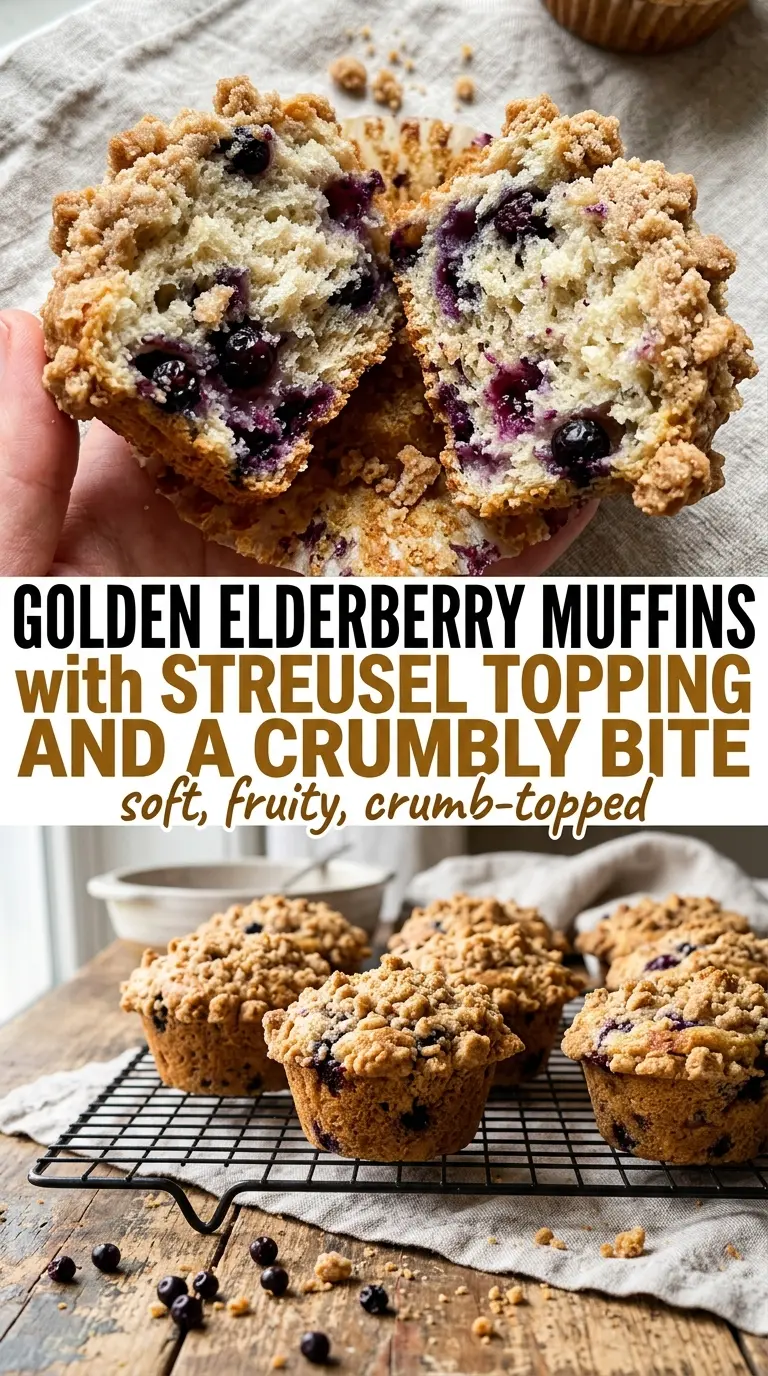 elderberry muffins purple burst streusel topping