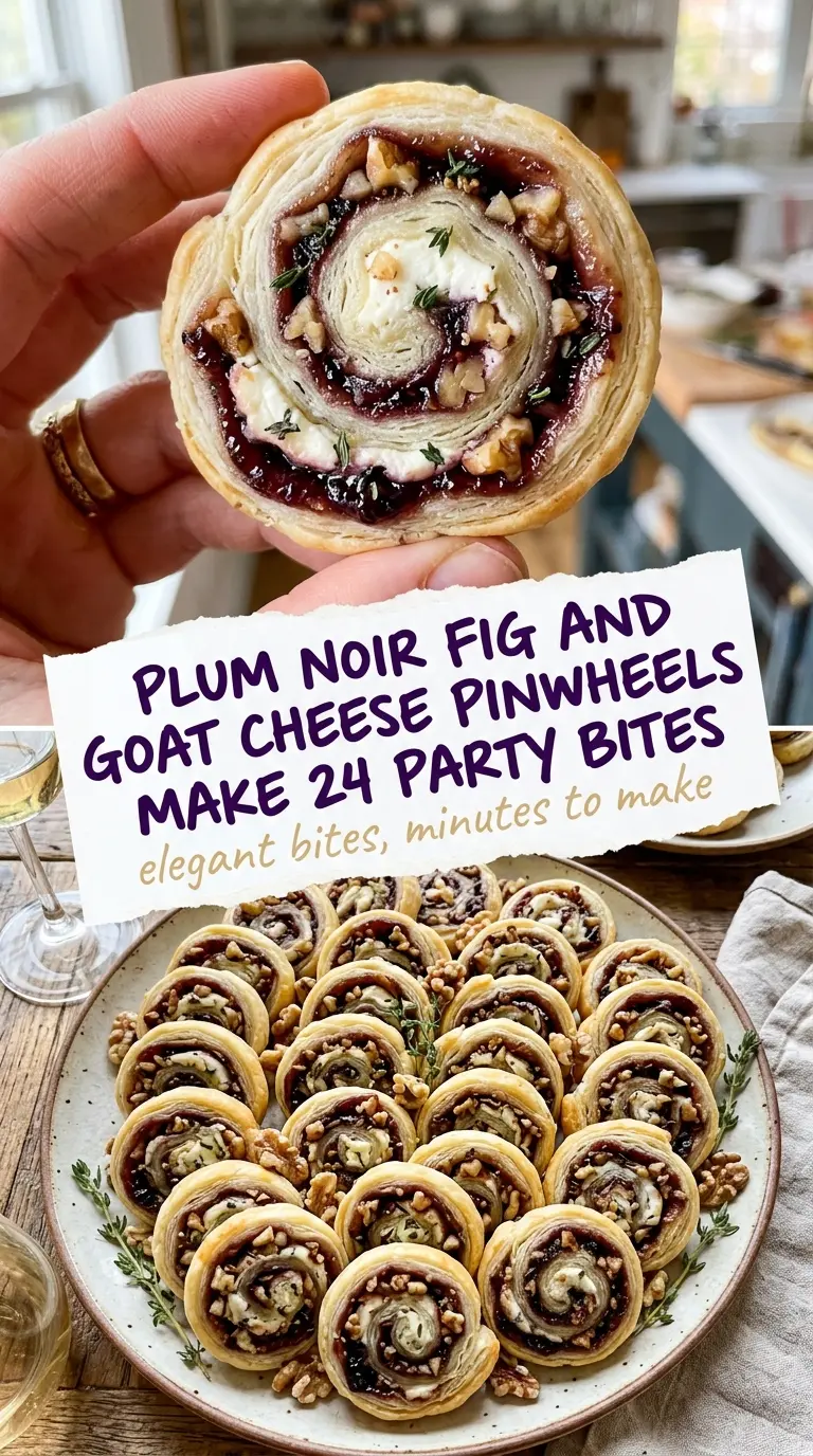 Fig and Goat Cheese Pinwheels elegant swirled golden pastry