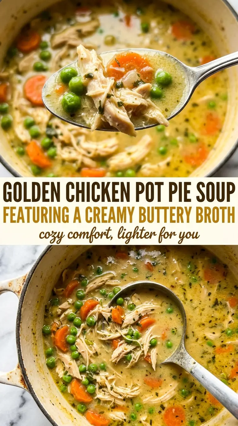 Healthy Chicken Pot Pie Soup creamy cozy