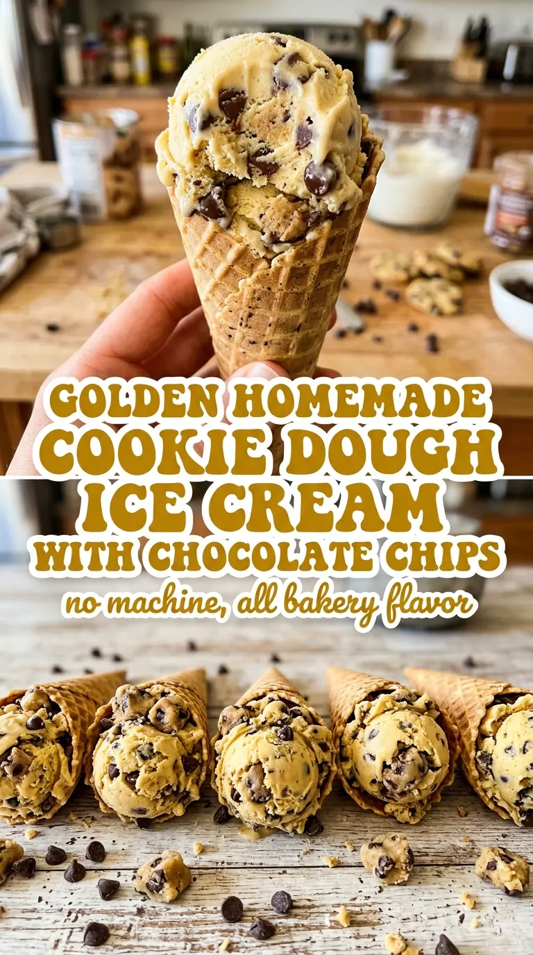 Homemade Cookie Dough Ice Cream creamy chocolate-chip