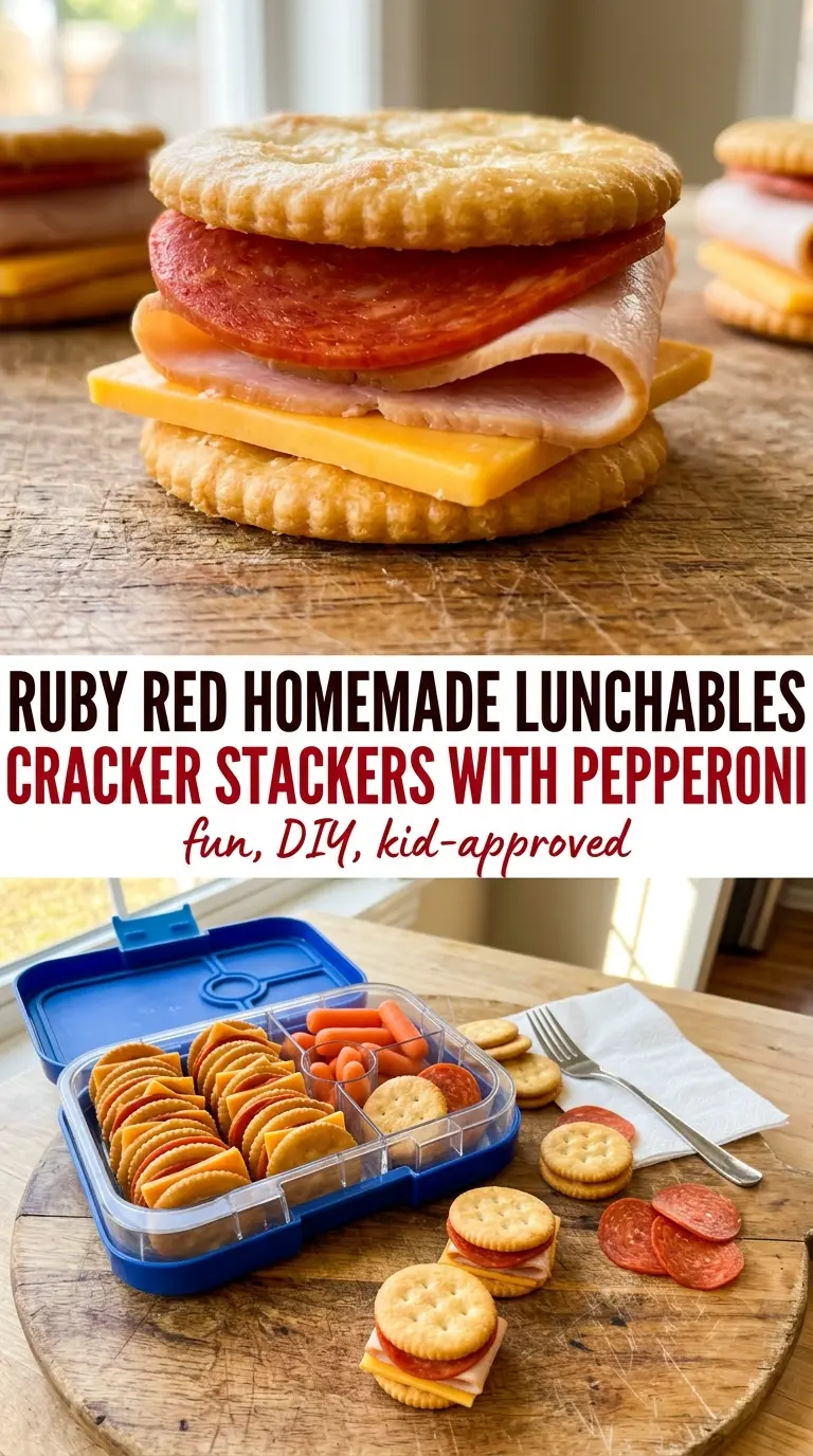 Homemade Lunchables Cracker Stackers crunchy savory lunchbox