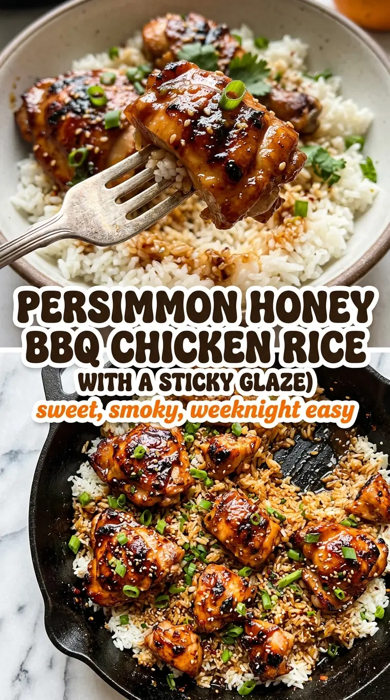 Honey BBQ Chicken Rice sticky glazed savory