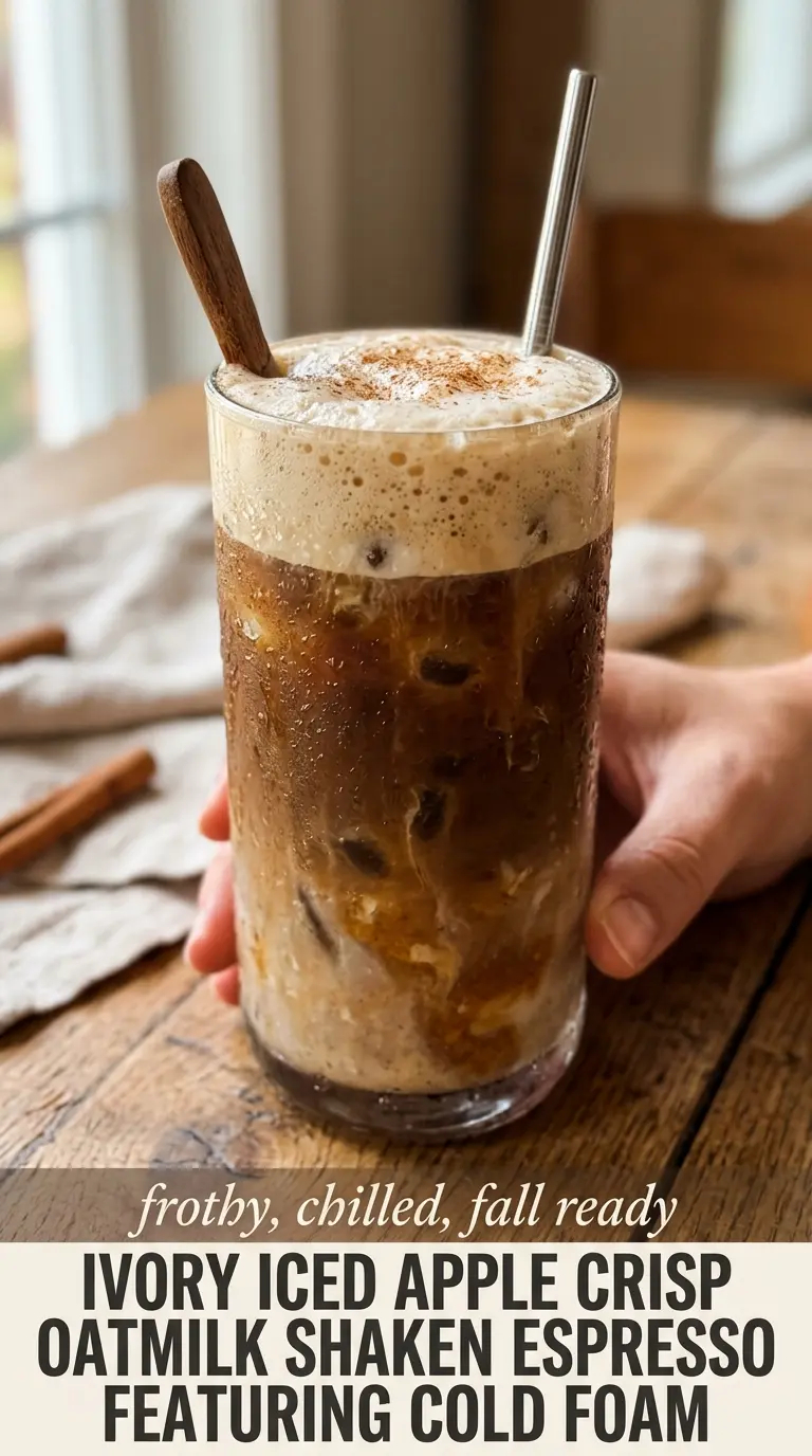 apple crisp oatmilk espresso layered iced