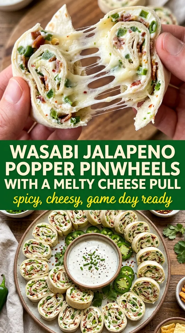 Jalapeño Popper Pinwheels cheesy spicy appetizer