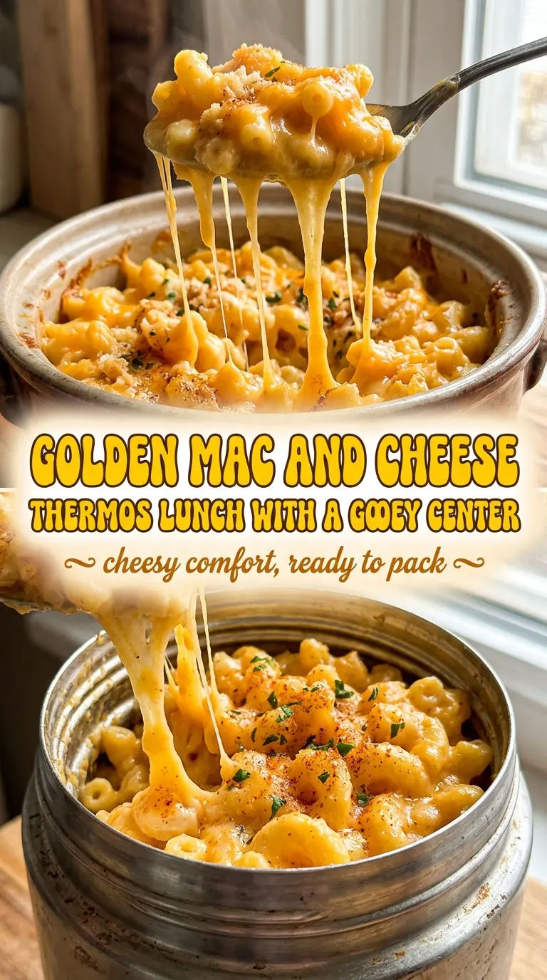 Mac and Cheese Thermos Lunch creamy stretchy golden