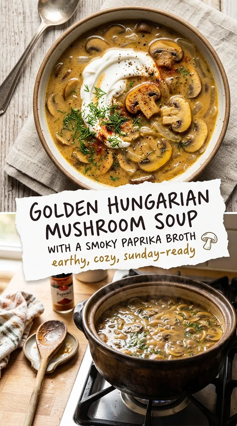 Modern Hungarian Mushroom Soup smoky creamy