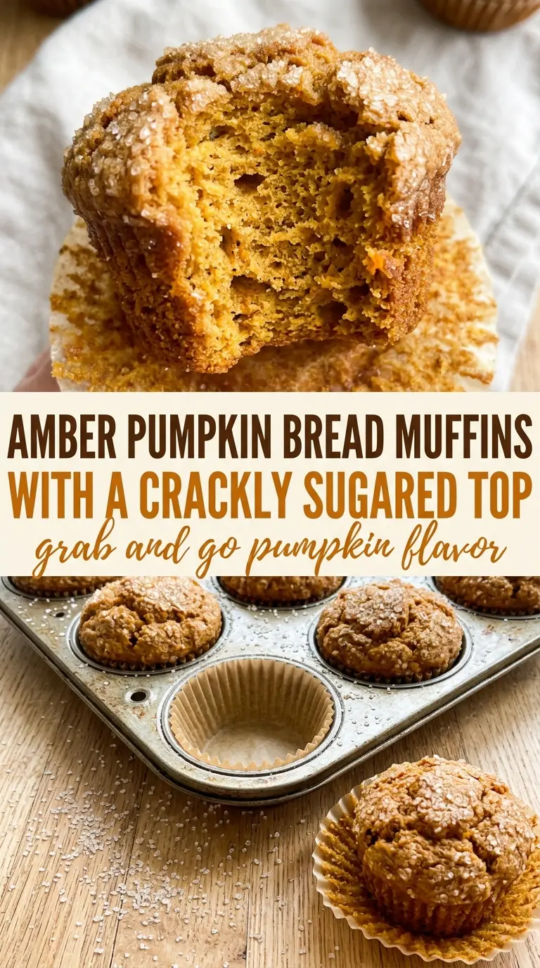 Pumpkin Bread Muffins crackly sugared, moist