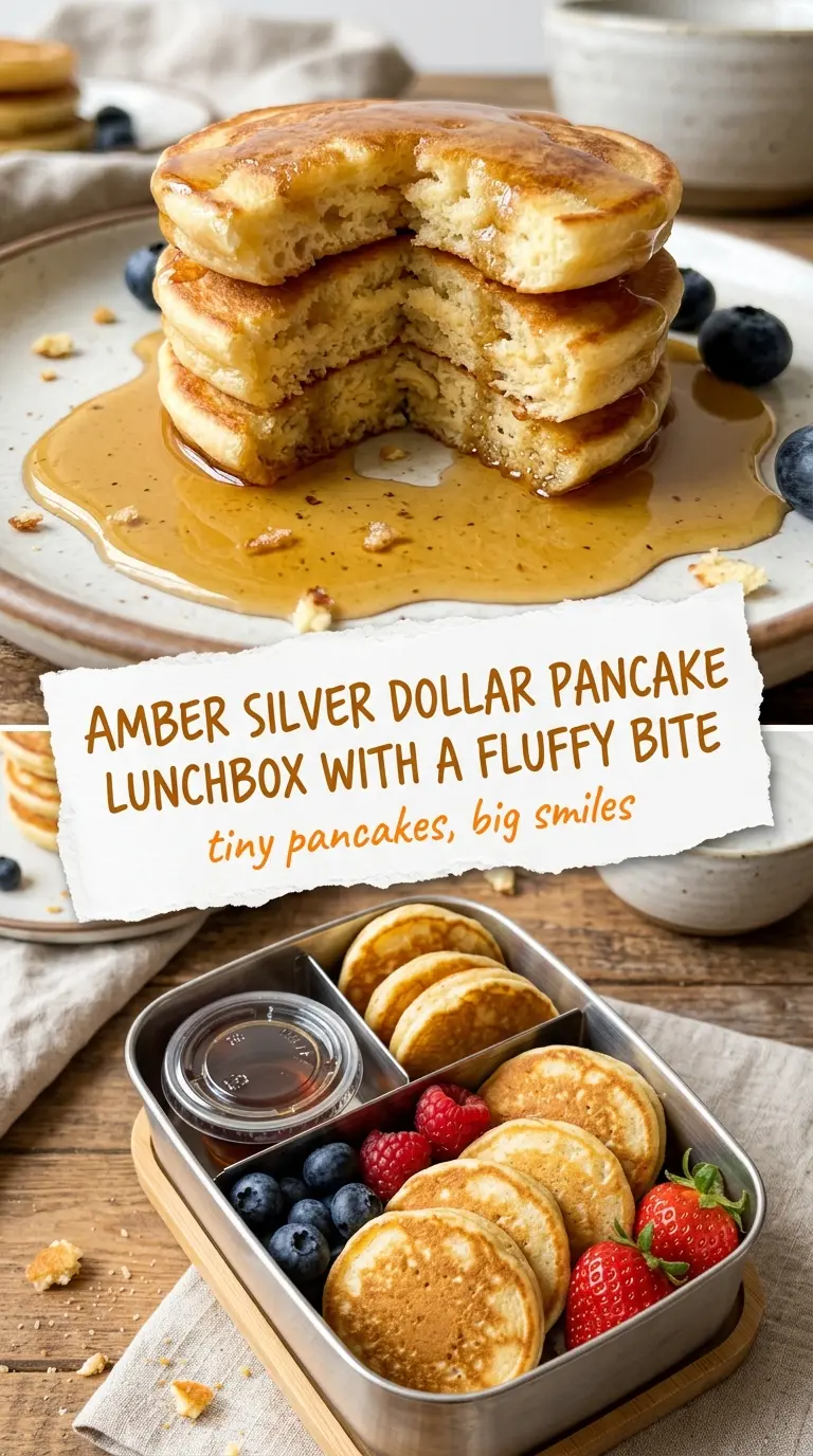 Silver Dollar Pancake Lunchbox tiny fluffy golden