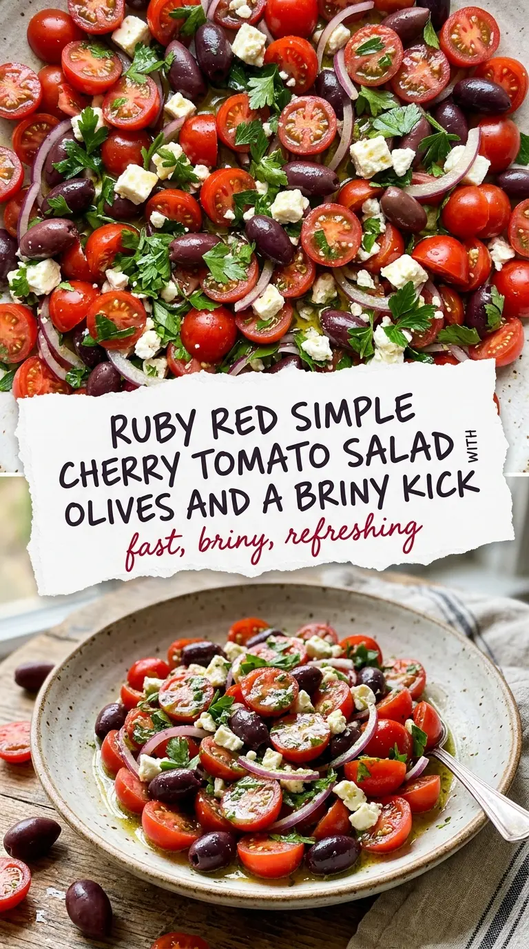 Simple Cherry Tomato Salad With Olives bright, briny, fresh