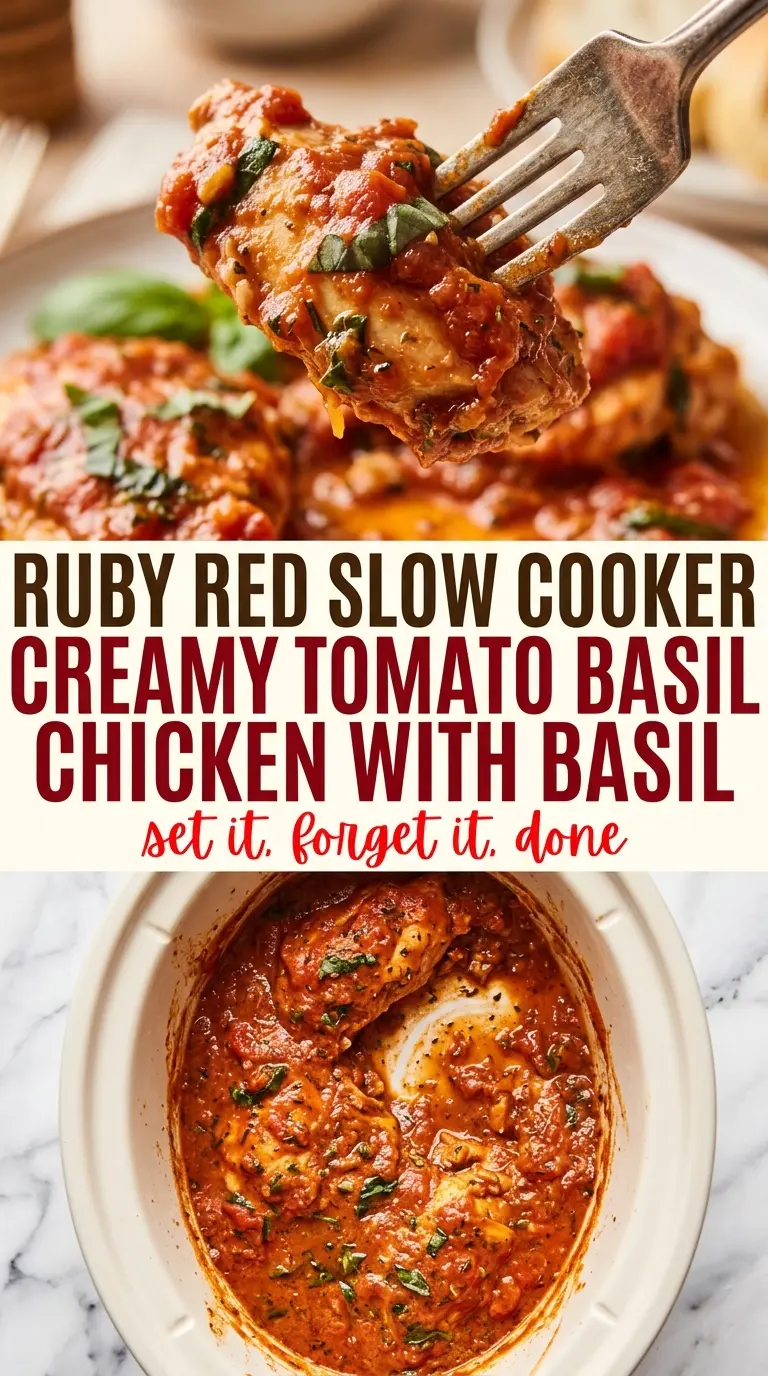 Slow Cooker Creamy Tomato Basil Chicken creamy tomato basil
