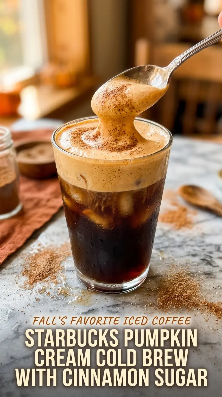 pumpkin cream cold brew layered creamy foam