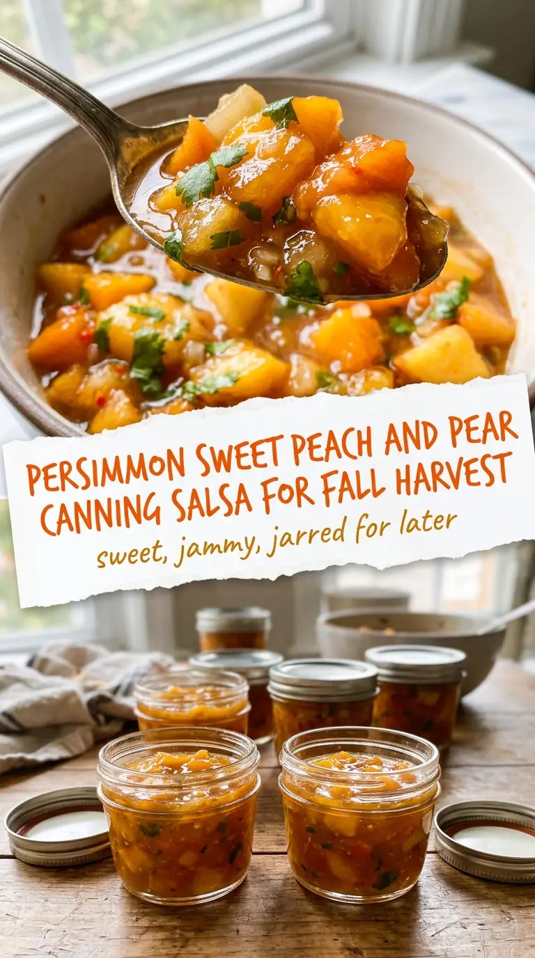 Sweet Peach and Pear Canning Salsa chunky golden sweet