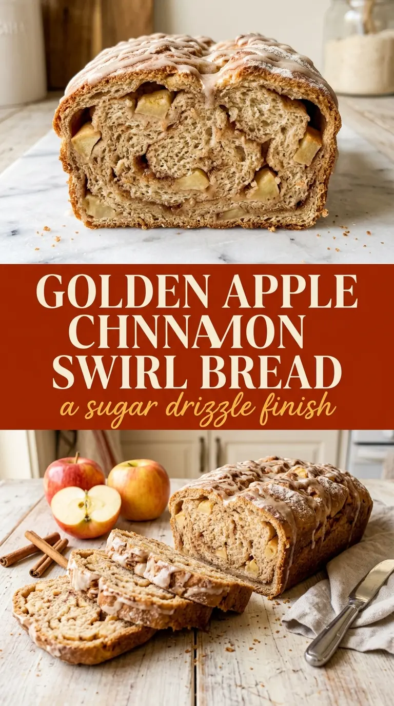 Apple Cinnamon Swirl Bread soft crumb, marbled loaf, tender apples