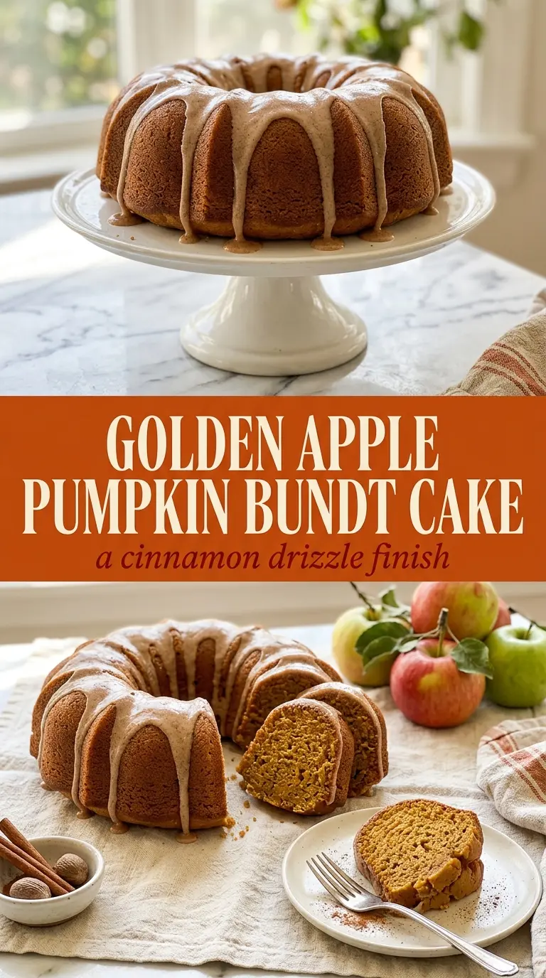 Apple Pumpkin Bundt Cake moist spiced tender