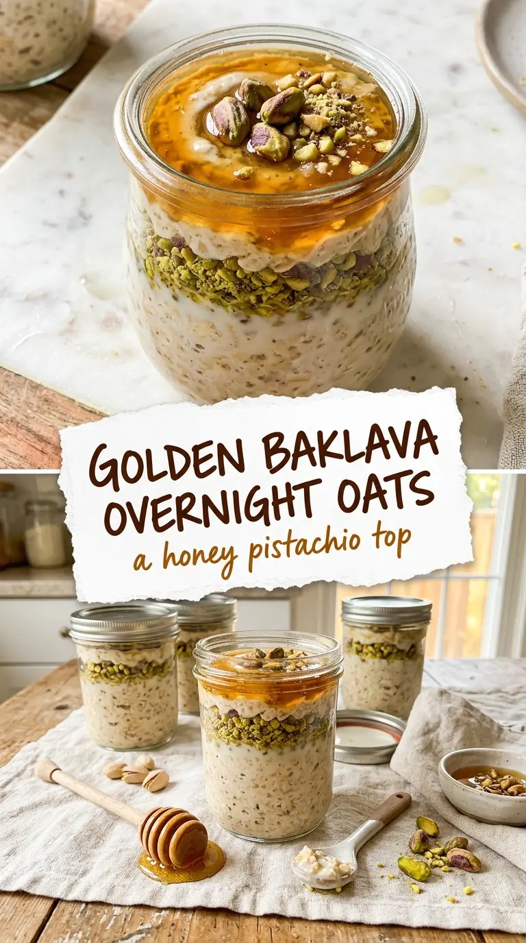 Baklava Overnight Oats honeyed nutty layered