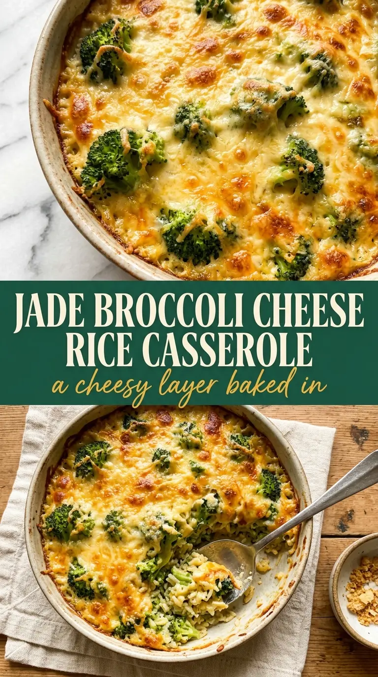Broccoli Cheese Rice Casserole creamy cheesy green