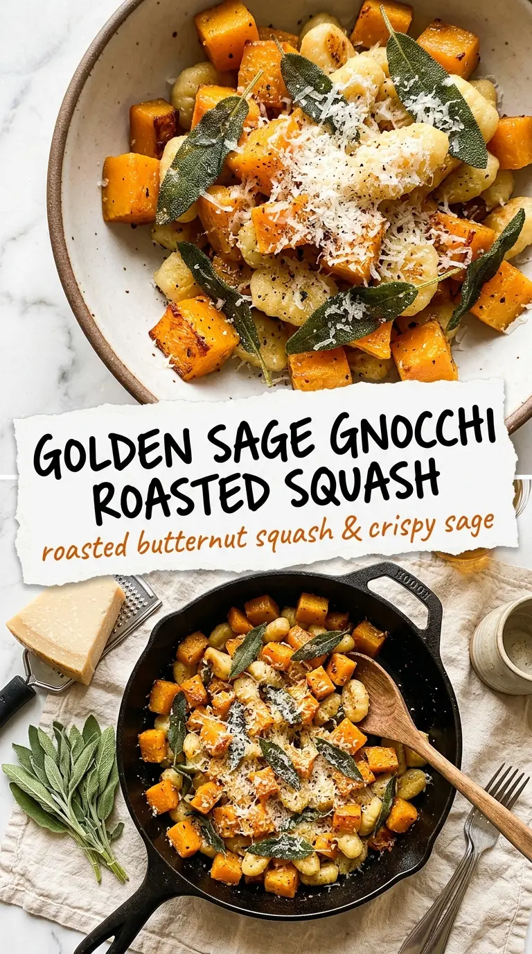 Brown Butter Sage Gnocchi With Butternut Squash, nutty, cozy, caramelized
