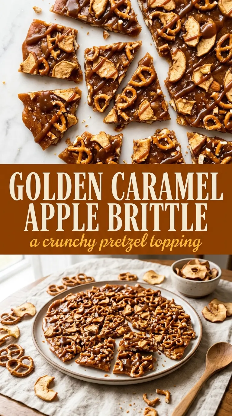 Caramel Apple Bark glossy drizzled crunchy topping