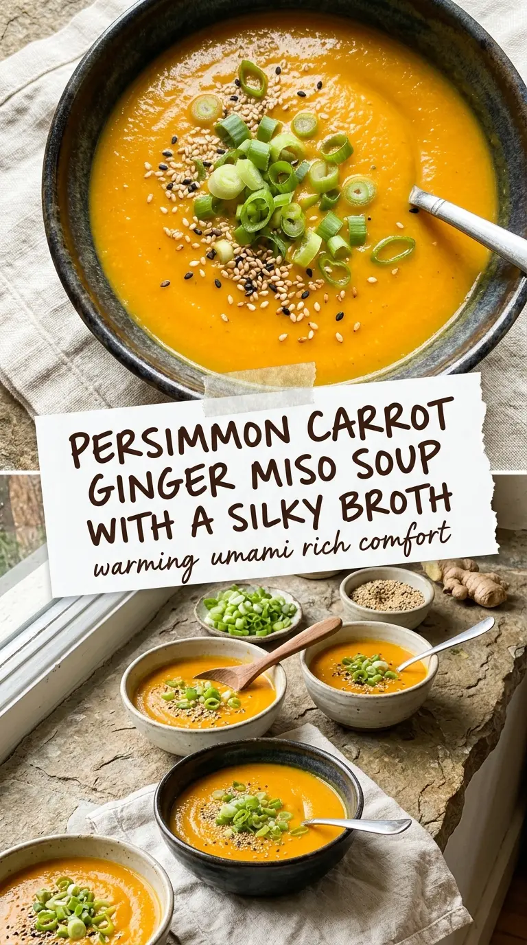 Carrot Ginger Miso Soup vibrant orange silky