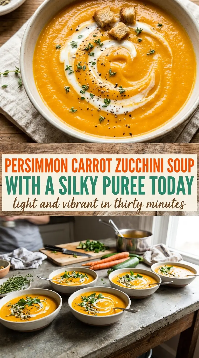 Carrot Zucchini Soup silky creamy vibrant