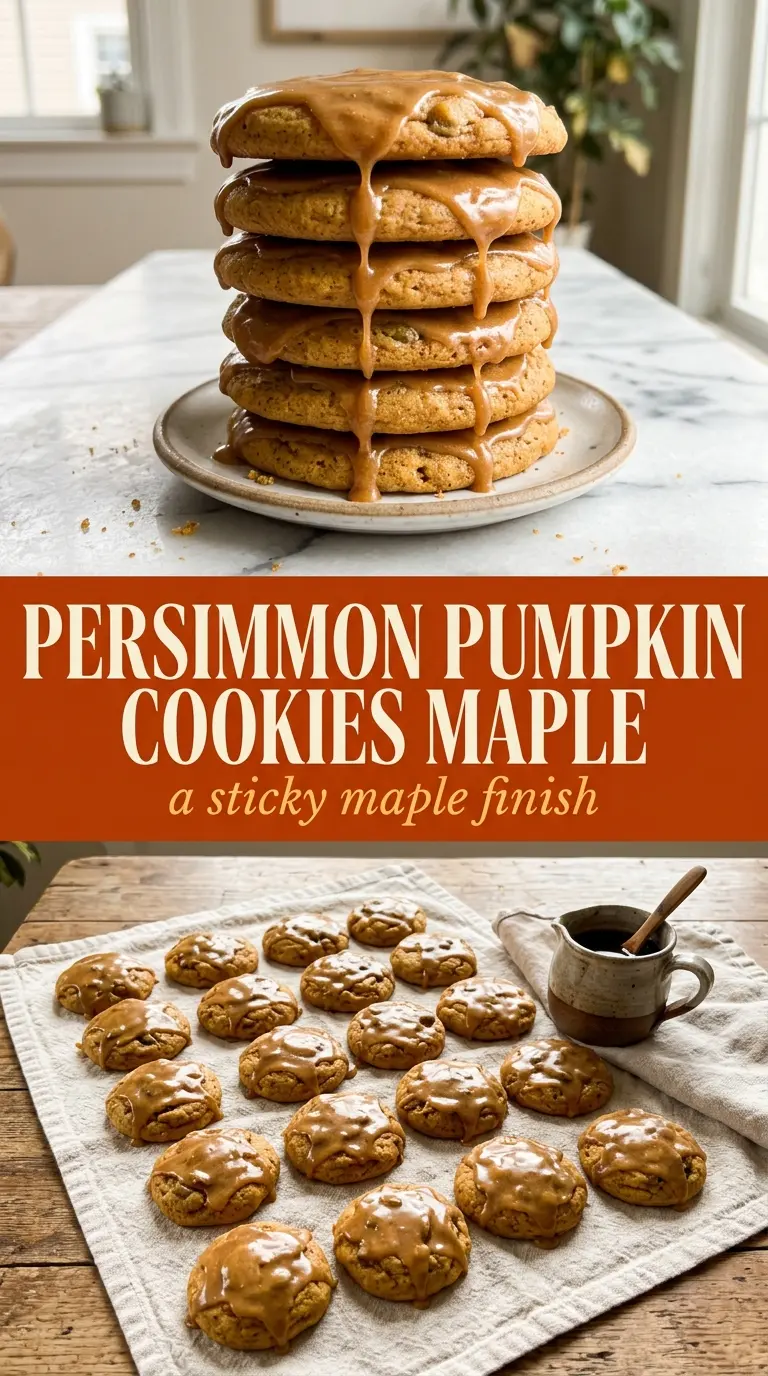 Chewy Pumpkin Cookies With Maple Glaze soft maple-spiced glazed