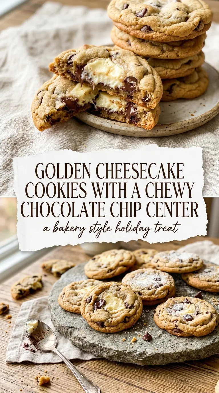 Chocolate Chip Cheesecake Cookies soft tangy bakery-style