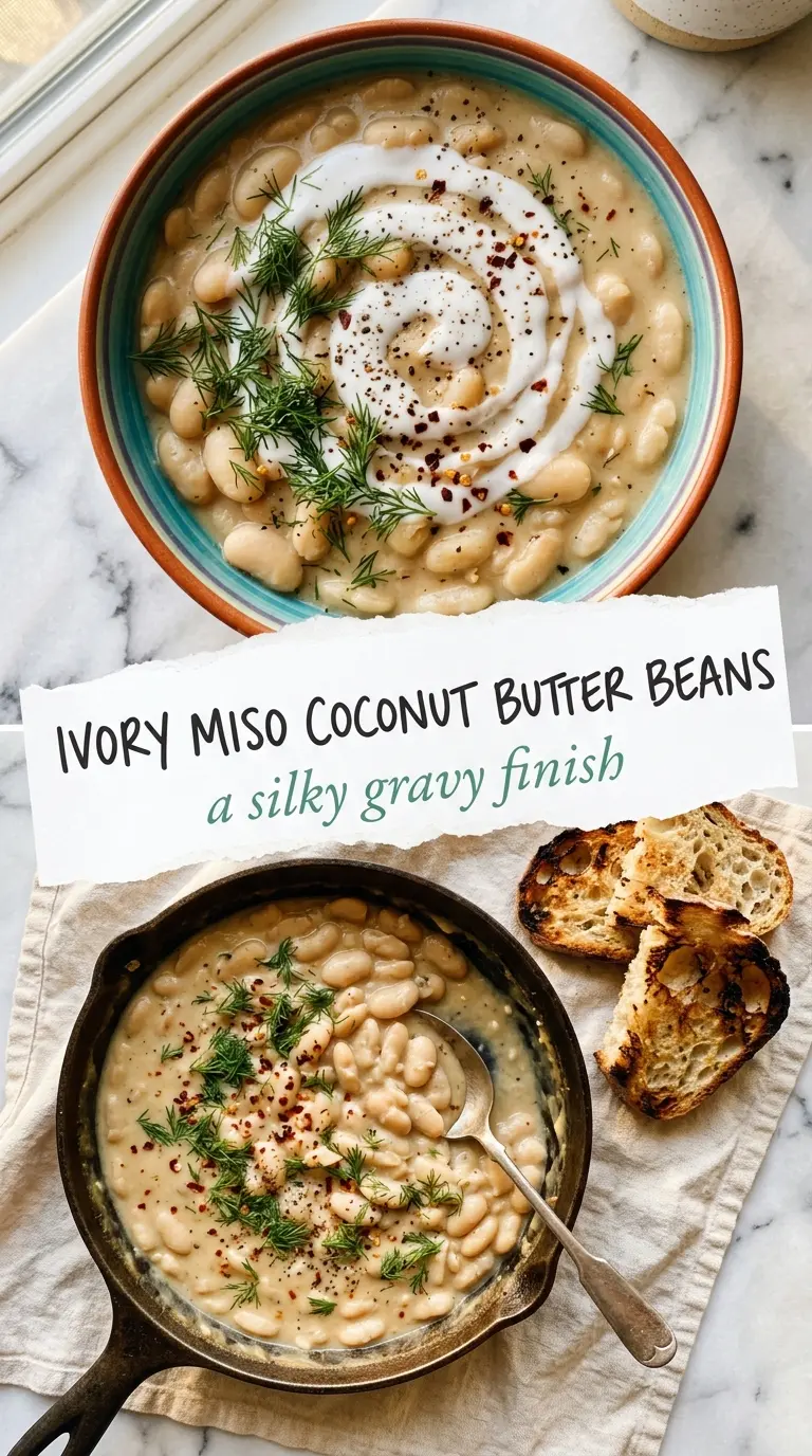 Miso Coconut Butter Beans creamy glossy savory