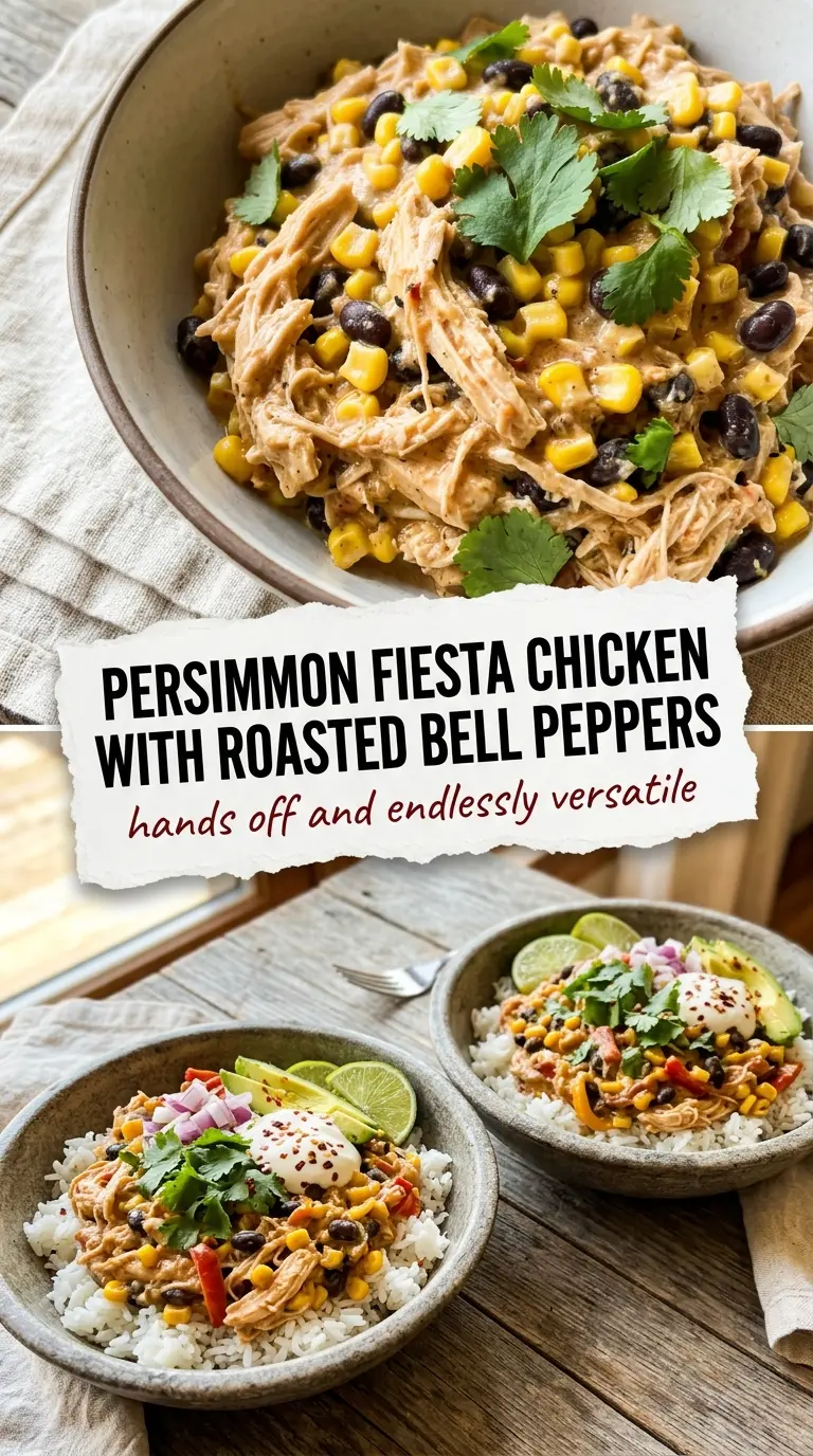 Fiesta Chicken shredded saucy colorful peppers