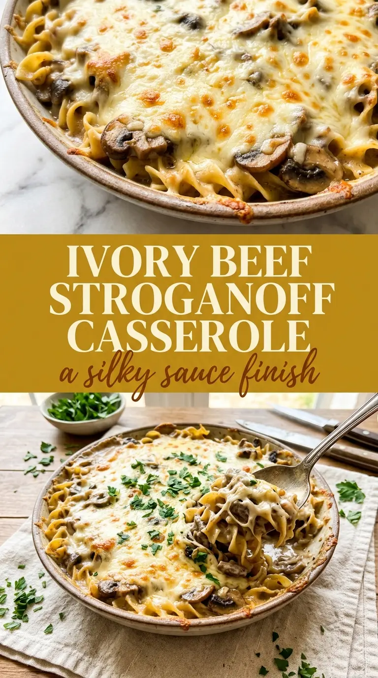 Beef Stroganoff Casserole creamy savory hearty