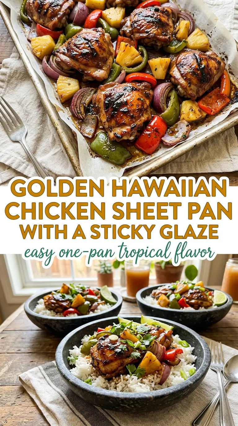 Hawaiian Chicken Sheet Pan sweet-savory caramelized