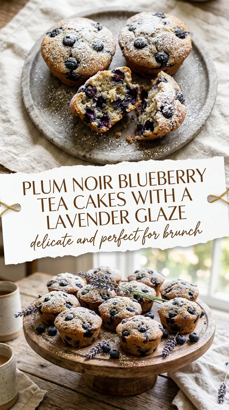 Lavender Blueberry Tea Cakes floral blueberry tender
